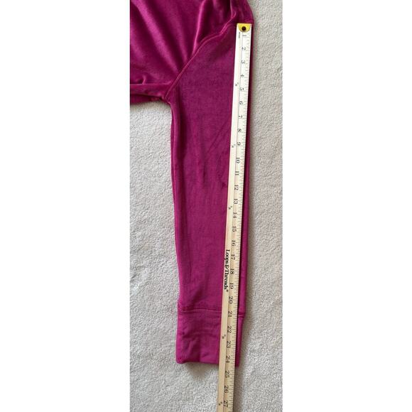 Pajamagram Tempting Touch Pajama Top Hooded Garnet Lounging Women's SZ S NWT - Picture 8 of 8